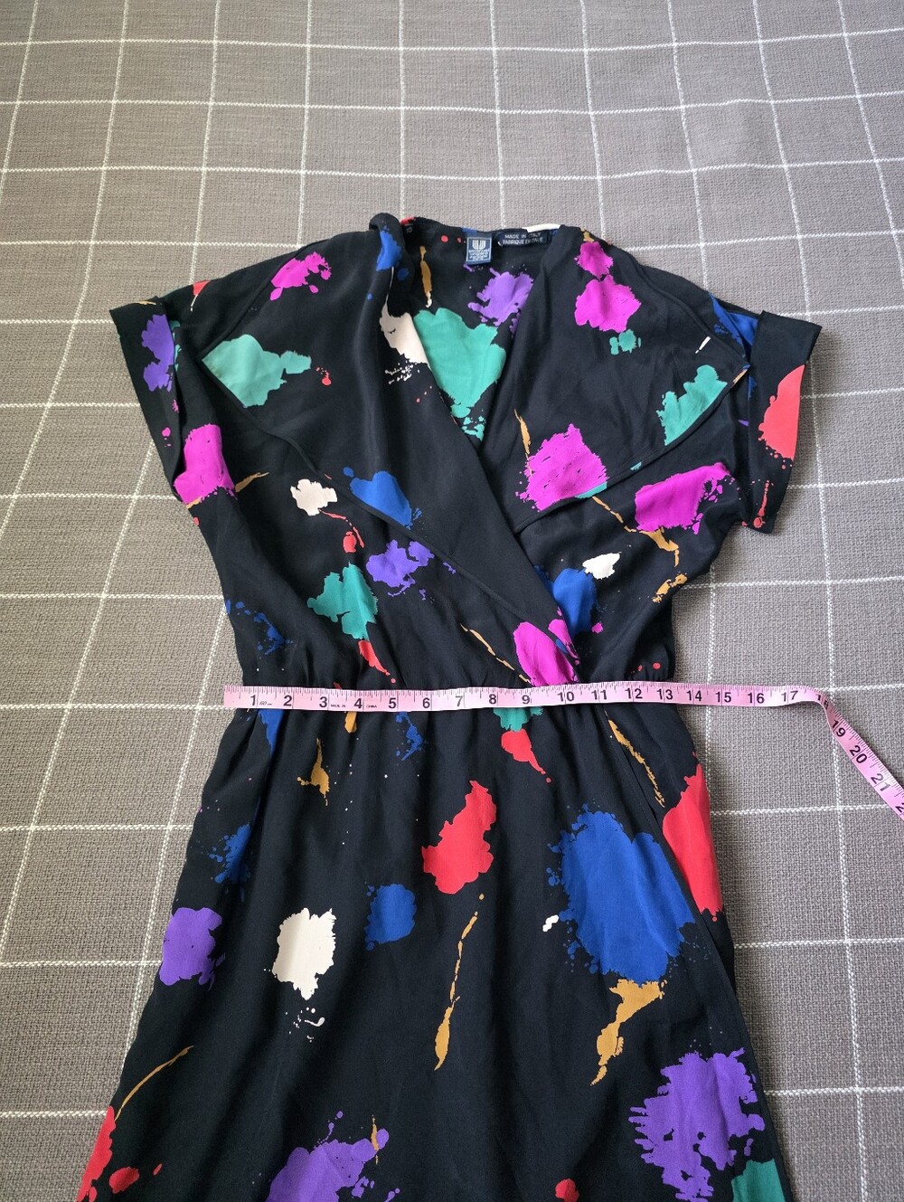 Vtg 80s Silk Emanuel Ungaro Paris Dress Made In Italy - Picture 4 of 6